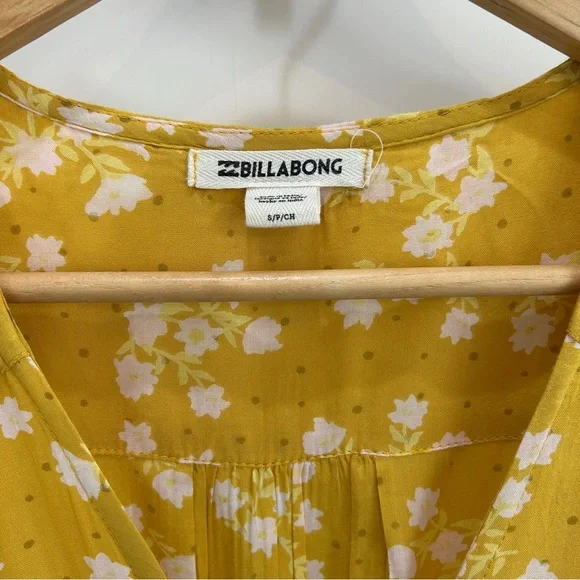 Billabong Yellow and White Floral Mini dress - Picture 7 of 11